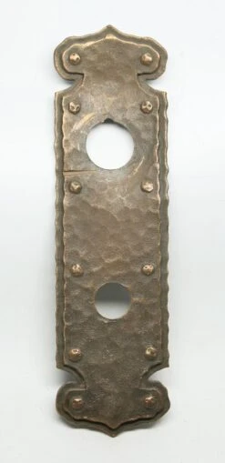 Arts & Crafts Hammered Polished Door 8.25 In. Back Plate -OGT Sale Store n243512 10