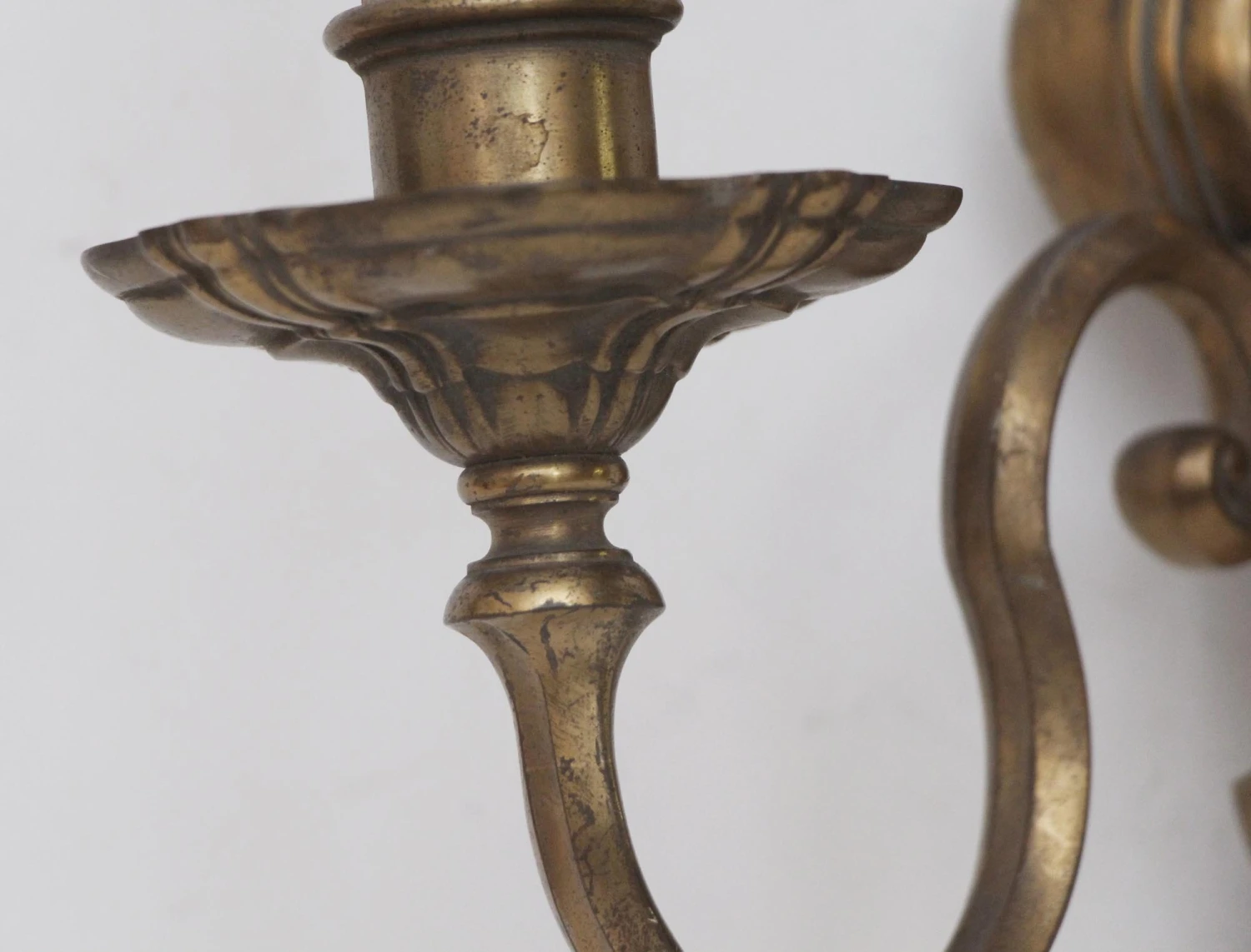 Antique Traditional Bronze 2 Arm Wall Sconce 6 Antique Traditional Bronze 2 Arm Wall Sconce - Image 4