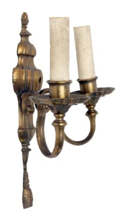 Antique Traditional Bronze 2 Arm Wall Sconce 18 Antique Traditional Bronze 2 Arm Wall Sconce -OGT Sale Store n243697 08