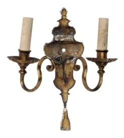 Antique Traditional Bronze 2 Arm Wall Sconce 19 Antique Traditional Bronze 2 Arm Wall Sconce -OGT Sale Store n243697 09