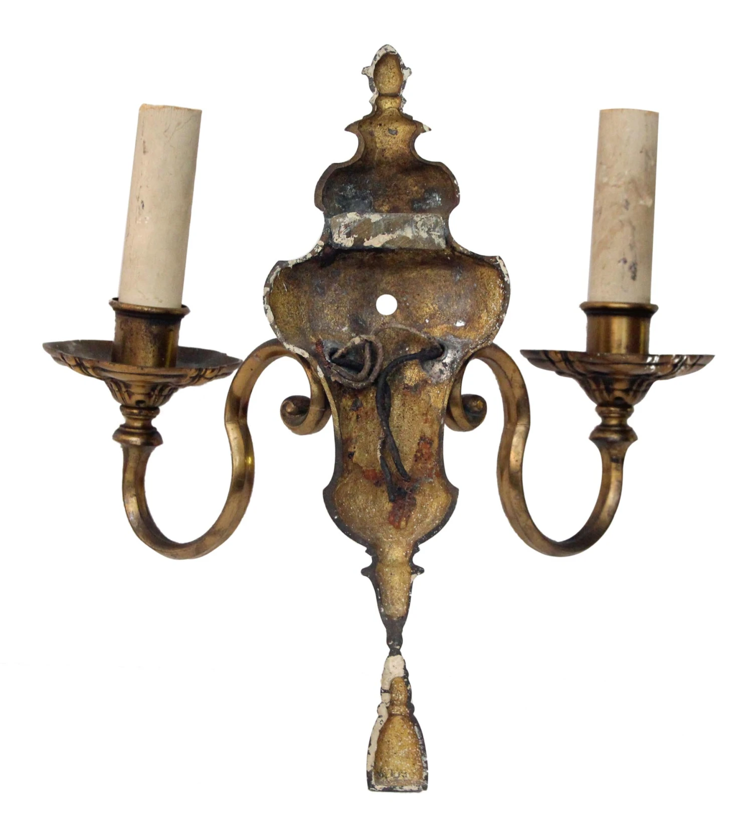 Antique Traditional Bronze 2 Arm Wall Sconce 11 Antique Traditional Bronze 2 Arm Wall Sconce - Image 9