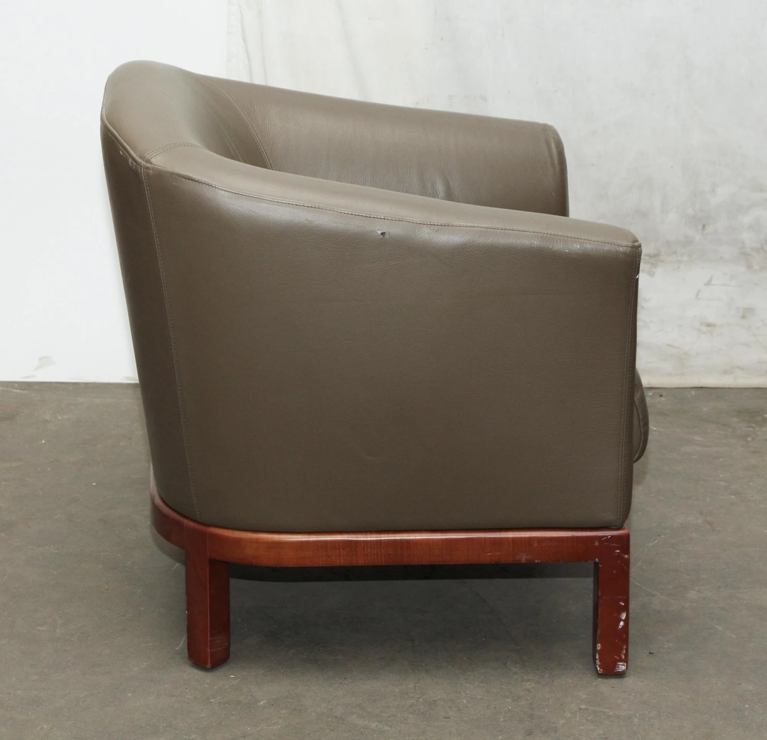 Tan Leather Arm Chair 6 Tan Leather Arm Chair - Image 4