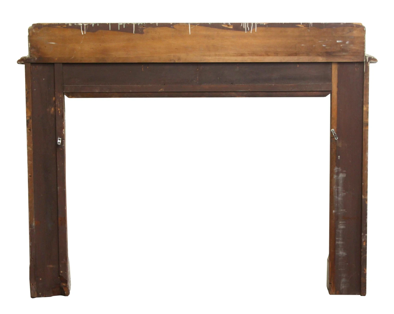 Antique Victorian White Wood Mantel With Florets 7 Antique Victorian White Wood Mantel With Florets - Image 5