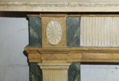 Antique Neoclassical Painted Wood Fireplace Mantel 13 Antique Neoclassical Painted Wood Fireplace Mantel -OGT Sale Store n244168 04