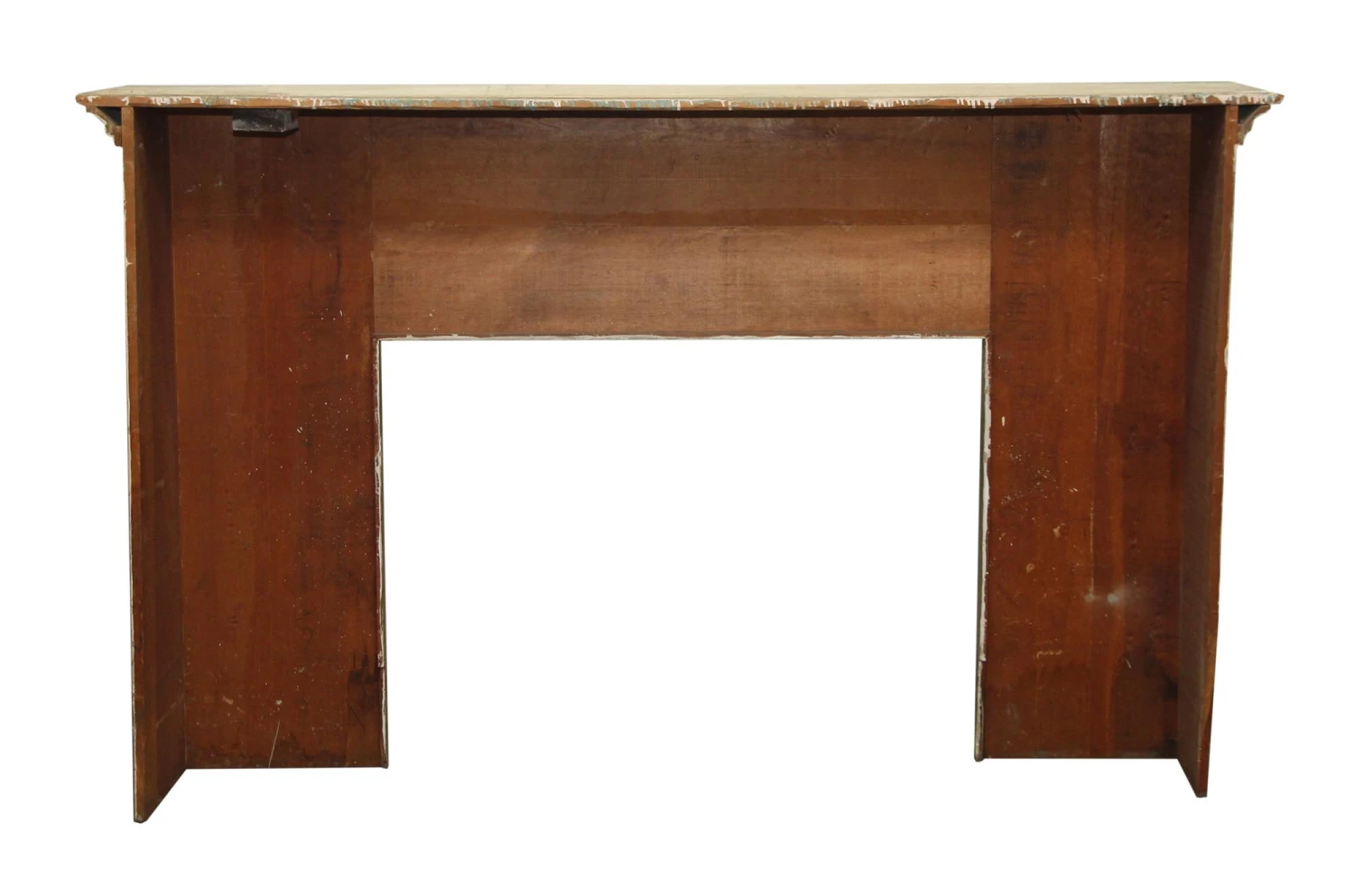 Antique Traditional White Wood Fireplace Mantel 8 Antique Traditional White Wood Fireplace Mantel - Image 6