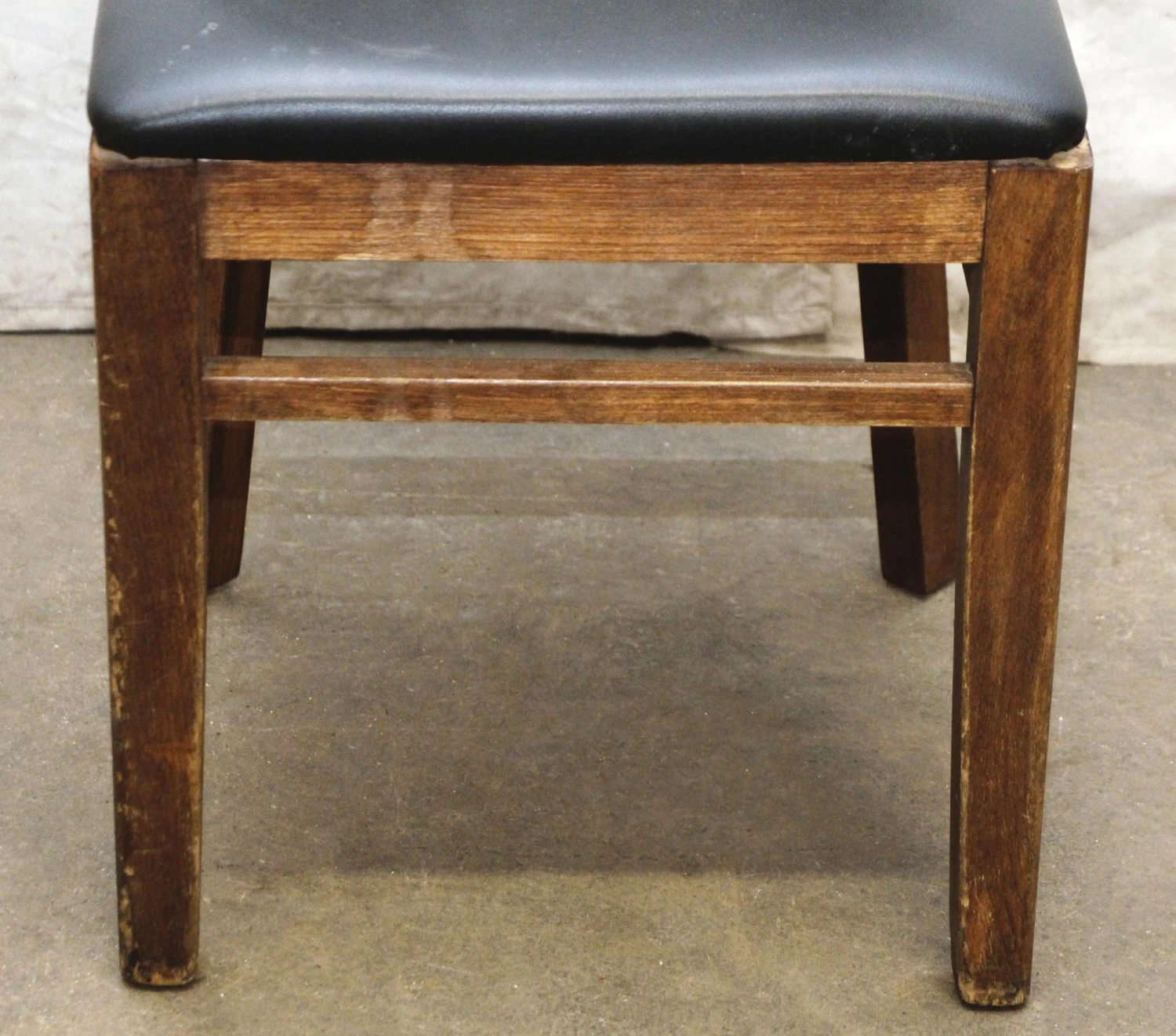 Slatted Back Chairs With Black Vinyl Seat 6 Slatted Back Chairs With Black Vinyl Seat - Image 4