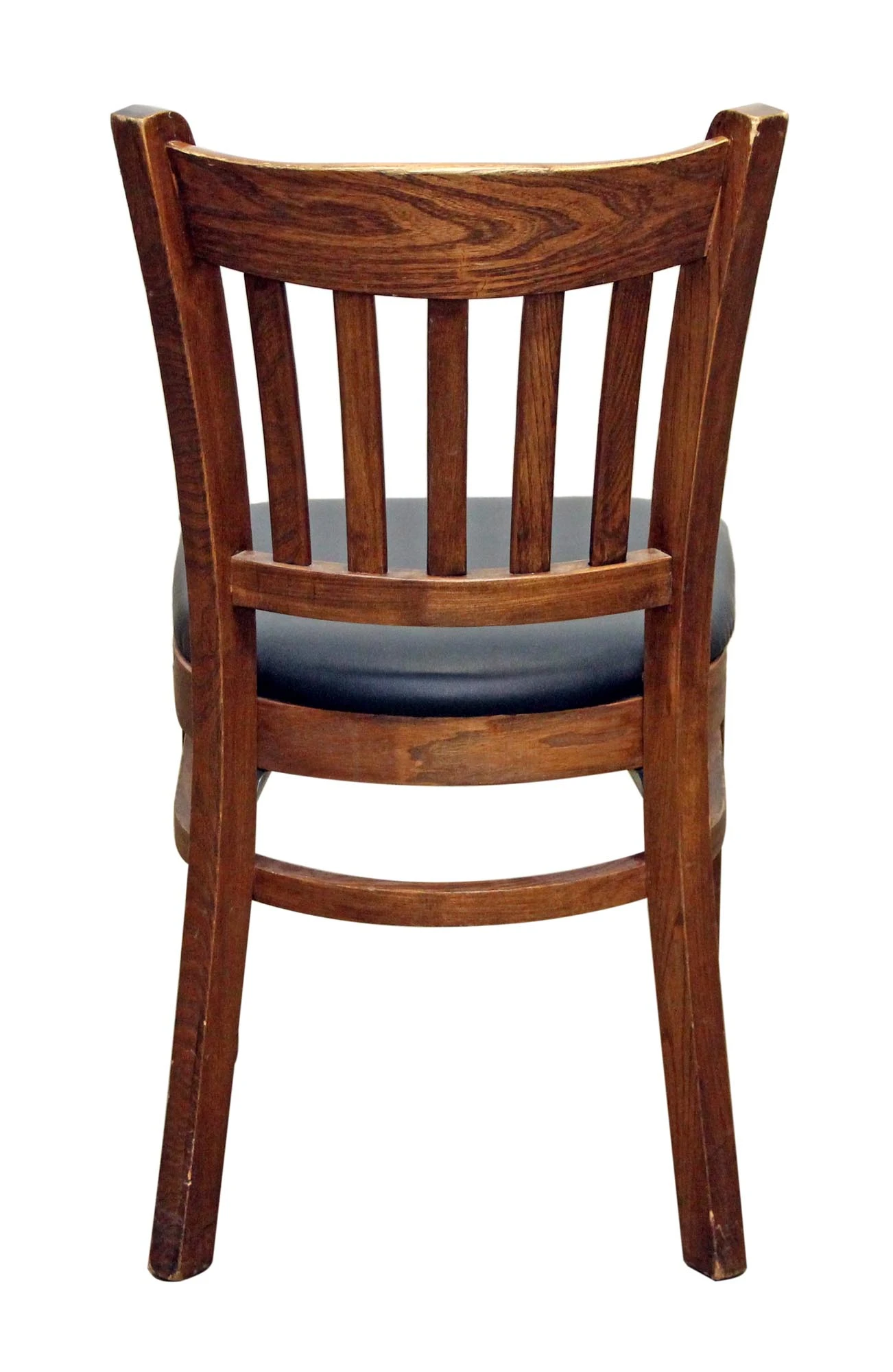 Slatted Back Chairs With Black Vinyl Seat 8 Slatted Back Chairs With Black Vinyl Seat - Image 6