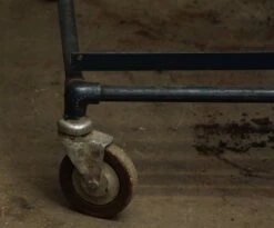 Blue Iron Cart On Wheels -OGT Sale Store n244201 05