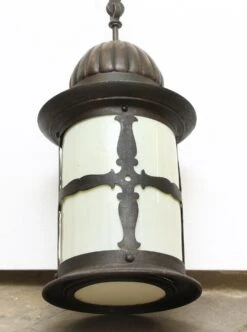Restored Colonial Copper & Milk Glass Ceiling Lantern 11 Restored Colonial Copper & Milk Glass Ceiling Lantern -OGT Sale Store n245089 04