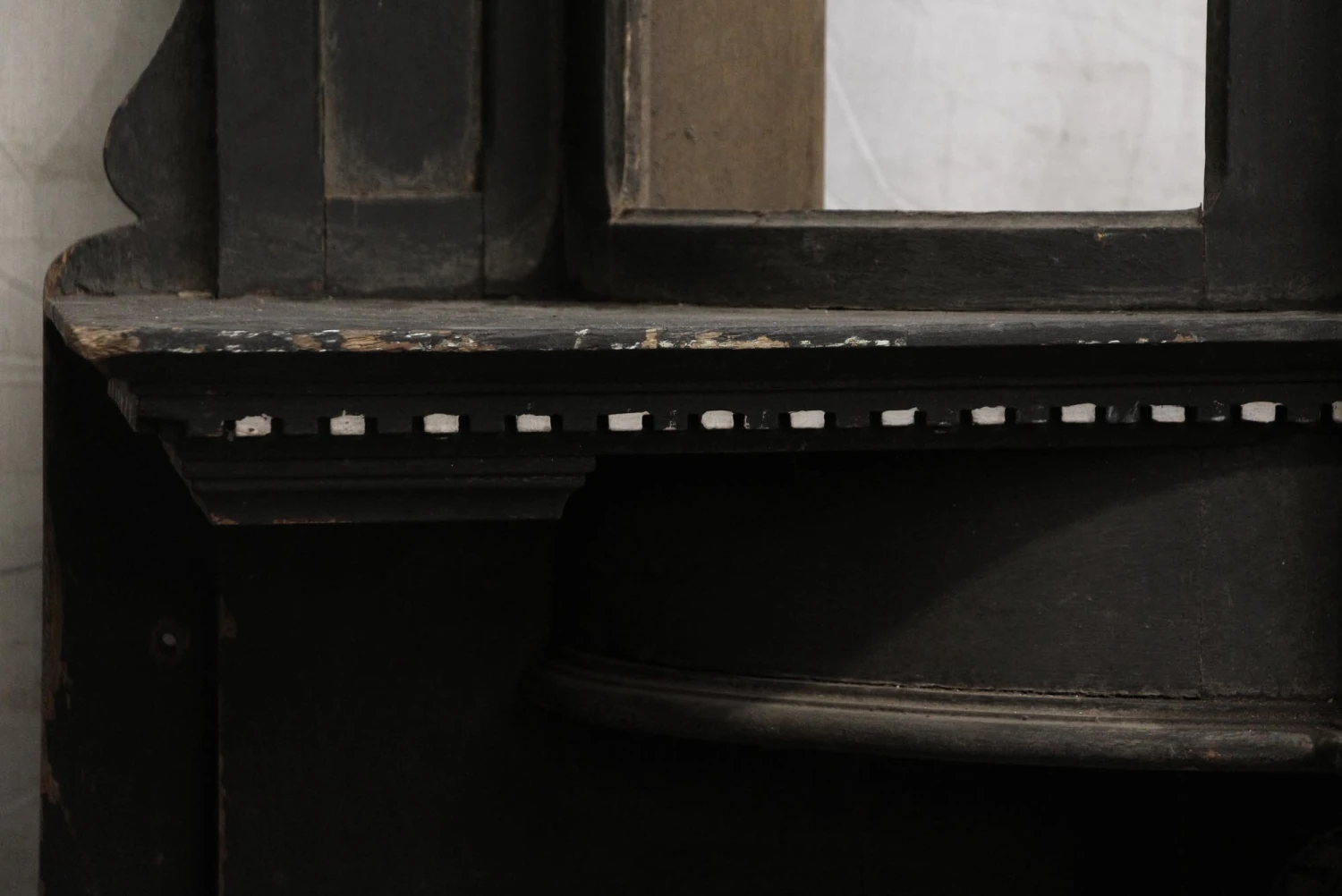 Antique Victorian Dark Wood Fireplace Mantel 7 Antique Victorian Dark Wood Fireplace Mantel - Image 5