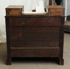 Dark Wood And Marble Top Five Drawer Dresser 19 Dark Wood And Marble Top Five Drawer Dresser -OGT Sale Store n245682 09