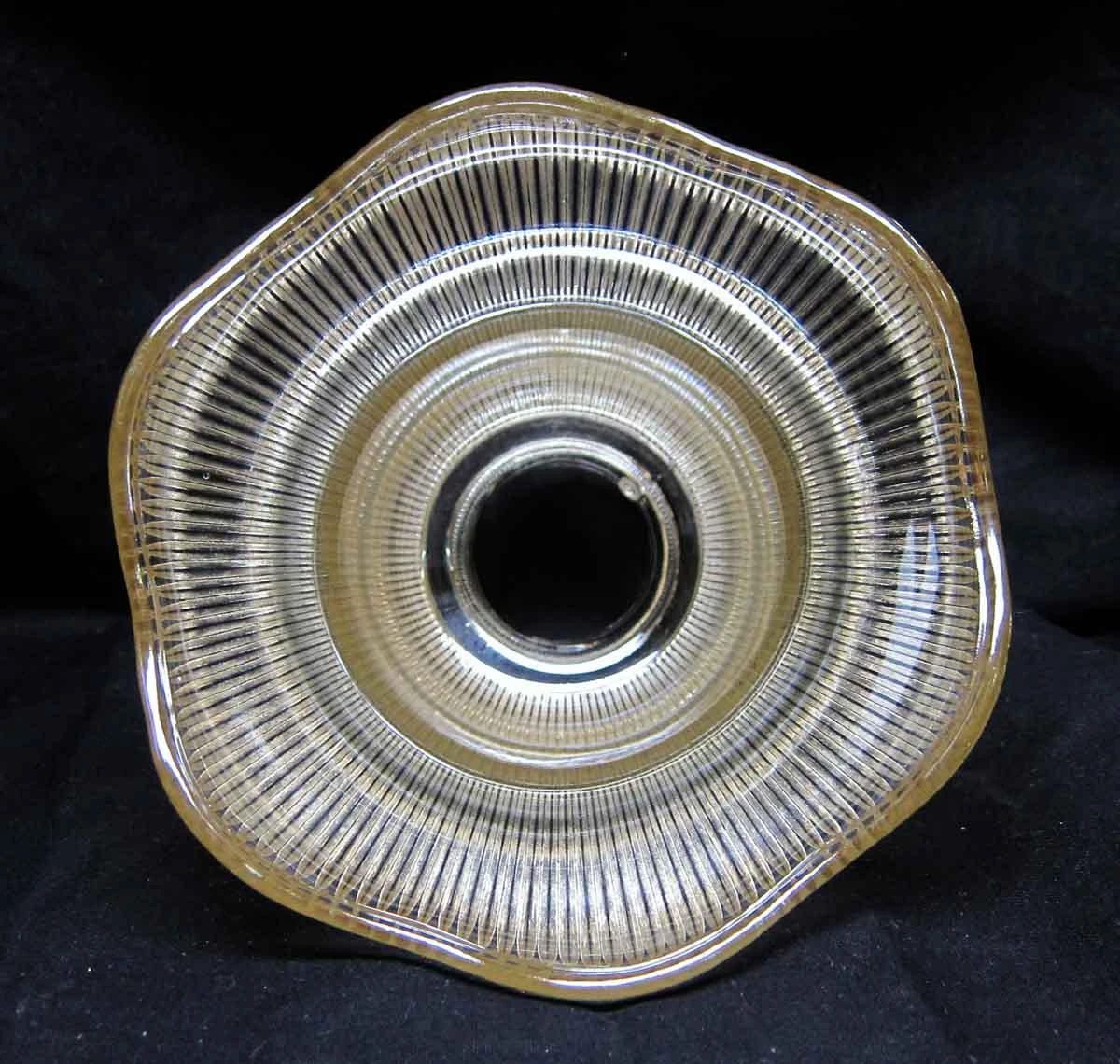 Custom Amber 6 In. Glass Holophane Style Pendant Light 6 Custom Amber 6 In. Glass Holophane Style Pendant Light - Image 4