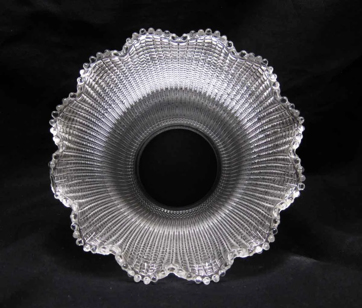 Custom Antique 6.25 In. Clear Holophane Glass Pendant Light 6 Custom Antique 6.25 In. Clear Holophane Glass Pendant Light - Image 4