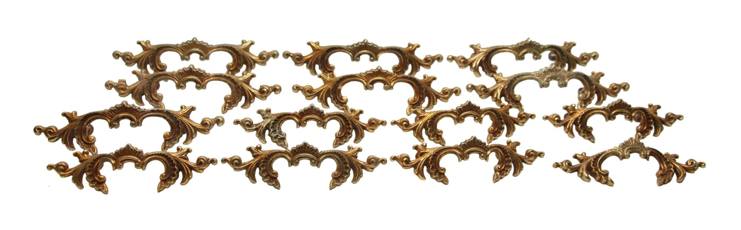 French Brass Bridge Dresser Pull 6 French Brass Bridge Dresser Pull - Image 4