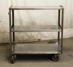 Three Tier Steel Rolling Cart 11 Three Tier Steel Rolling Cart -OGT Sale Store n247206 04