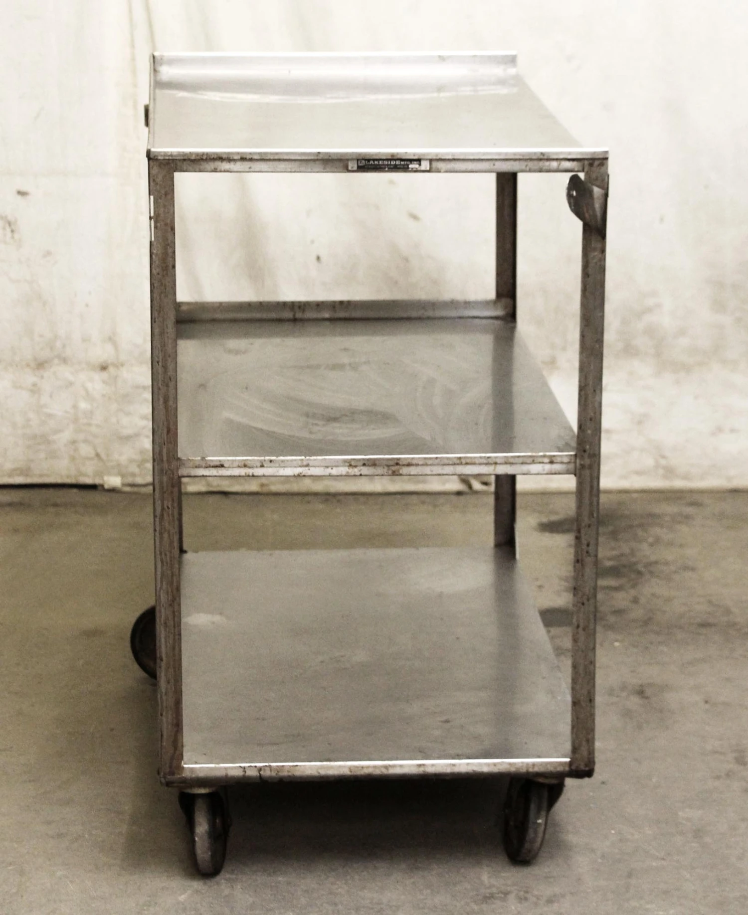 Three Tier Steel Rolling Cart 7 Three Tier Steel Rolling Cart - Image 5