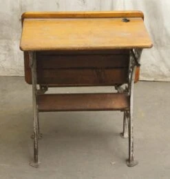 Antique Childs School Row Desk & Chair Combo 13 Antique Childs School Row Desk & Chair Combo -OGT Sale Store n247234 06