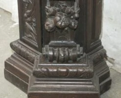 Antique 6.75 Ft. Wide Mahogany Carved Figural Mantel 25 Antique 6.75 Ft. Wide Mahogany Carved Figural Mantel -OGT Sale Store n248113 09