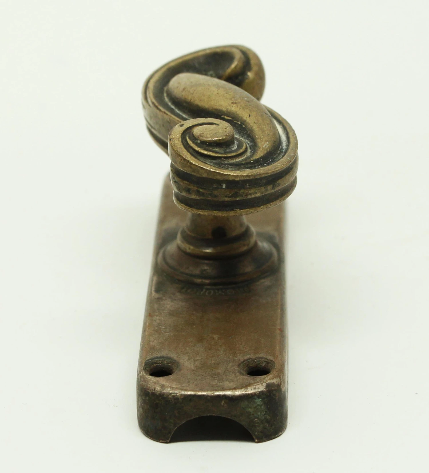 Antique Swirl Bolt Knob With Back Plate 8 Antique Swirl Bolt Knob With Back Plate - Image 6