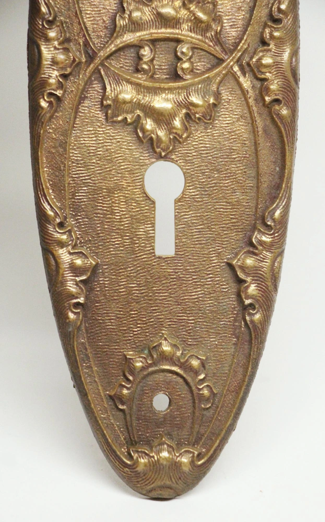 Antique 7.125 In. Bronze Louis XII Door Plate 6 Antique 7.125 In. Bronze Louis XII Door Plate - Image 4