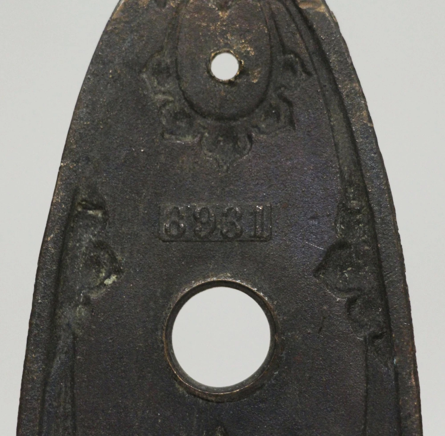 Antique 7.125 In. Bronze Louis XII Door Plate 8 Antique 7.125 In. Bronze Louis XII Door Plate - Image 6