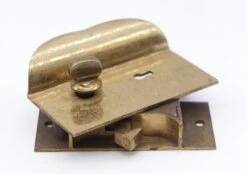 Vintage Brass Cabinet Lock Set With Strike Plate -OGT Sale Store n248990 07