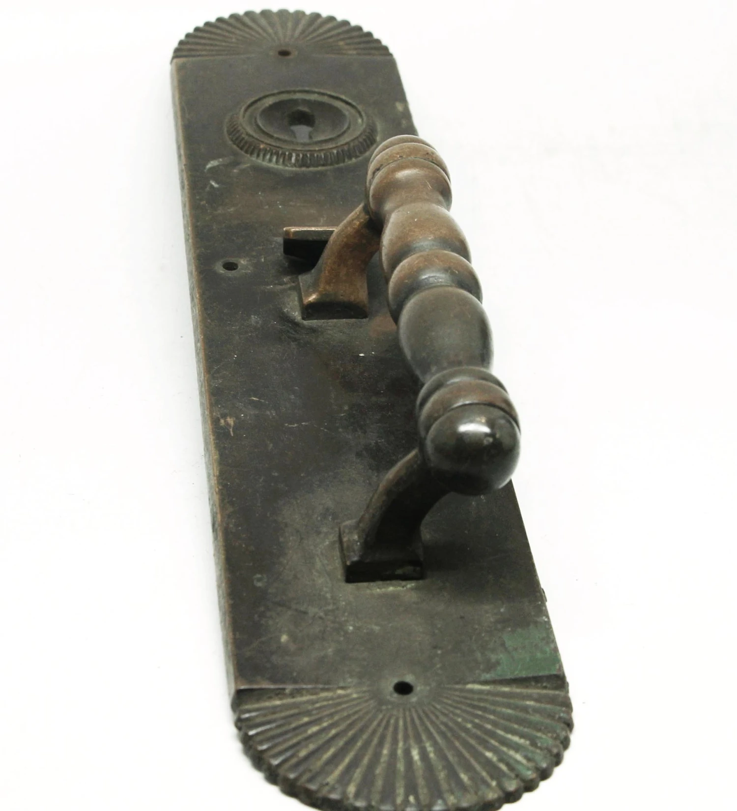 Antique 17.25 In. Bronze Arts & Crafts Door Pull 6 Antique 17.25 In. Bronze Arts & Crafts Door Pull - Image 4