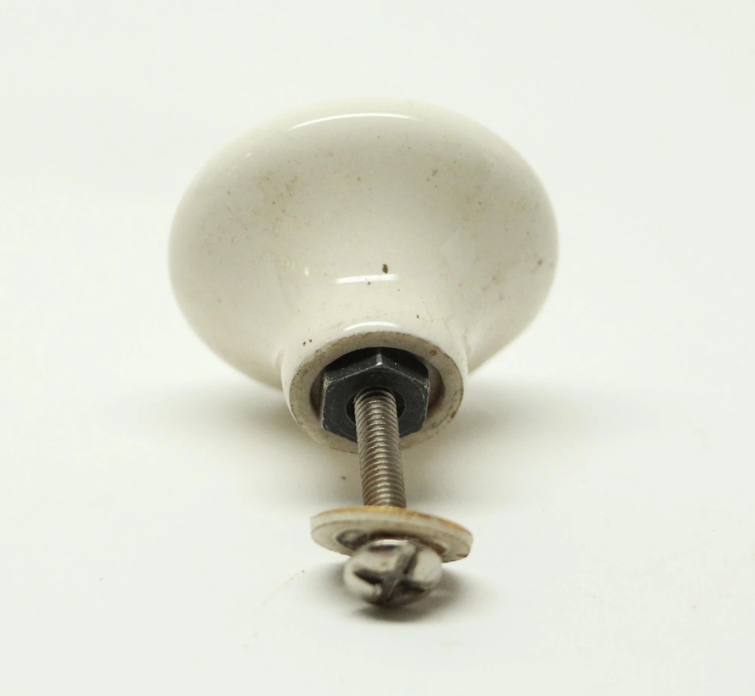 Vintage Tan Ceramic 1.625 In. Drawer Cabinet Knob 6 Vintage Tan Ceramic 1.625 In. Drawer Cabinet Knob - Image 4