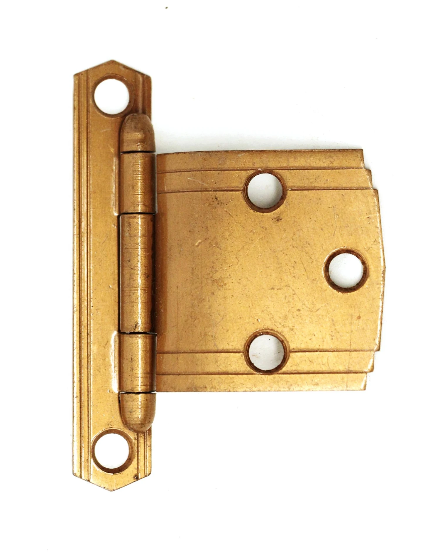 Set Of 4 Art Deco Copper Finish 2.75 X 2 Offset Cabinet Hinges 6 Set Of 4 Art Deco Copper Finish 2.75 X 2 Offset Cabinet Hinges - Image 4