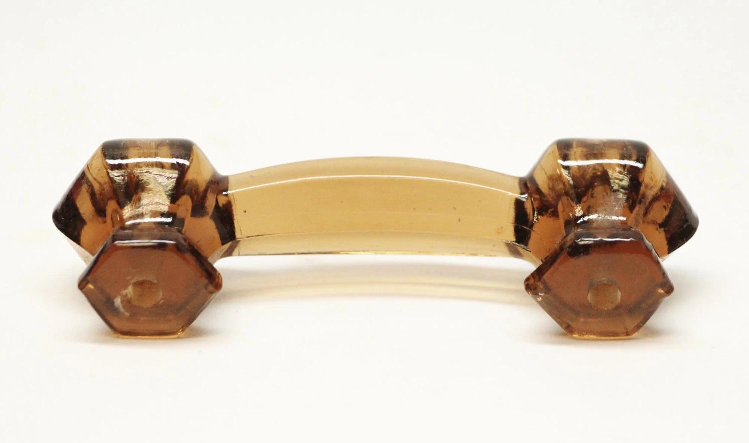 Vintage 4.25 In. Brown Glass Bridge Drawer Pull 6 Vintage 4.25 In. Brown Glass Bridge Drawer Pull - Image 4
