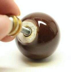 Ceramic Ball Shaped 1.125 In. Brown Drawer Cabinet Knob 11 Ceramic Ball Shaped 1.125 In. Brown Drawer Cabinet Knob -OGT Sale Store n251116 05