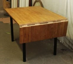 Pine Table With Fold Down Leaf 13 Pine Table With Fold Down Leaf -OGT Sale Store n251242 06