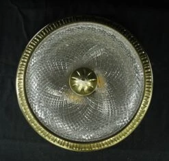 Waldorf Astoria Faceted Glass & Brass Flush Mount Light 13 Waldorf Astoria Faceted Glass & Brass Flush Mount Light -OGT Sale Store n253067 04