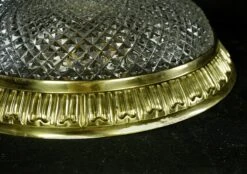 Waldorf Astoria Faceted Glass & Brass Flush Mount Light 14 Waldorf Astoria Faceted Glass & Brass Flush Mount Light -OGT Sale Store n253067 05