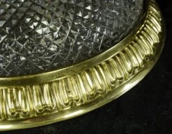 Waldorf Astoria Faceted Glass & Brass Flush Mount Light 16 Waldorf Astoria Faceted Glass & Brass Flush Mount Light -OGT Sale Store n253067 07