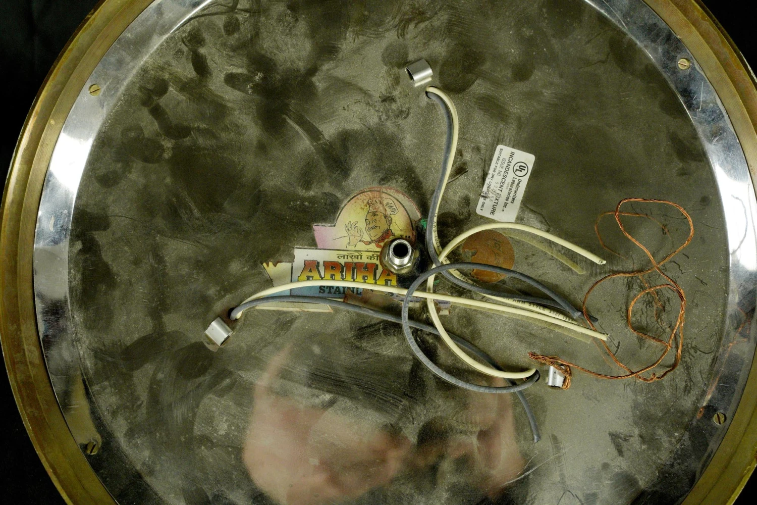 Waldorf Astoria Faceted Glass & Brass Flush Mount Light 10 Waldorf Astoria Faceted Glass & Brass Flush Mount Light - Image 8