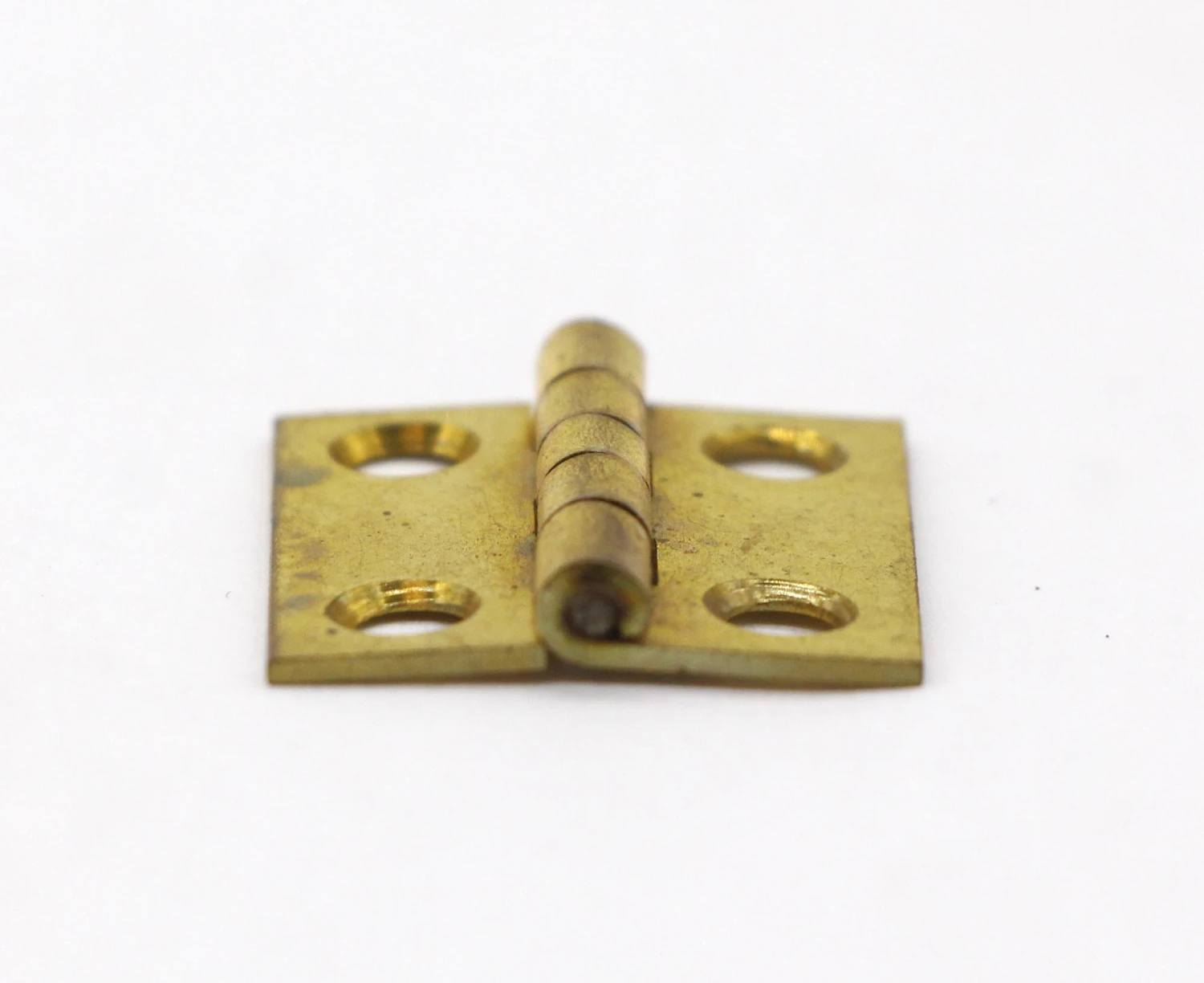 Set Of 10 Brass Finish 0.875 X 0.875 Cabinet Butt Hinges 6 Set Of 10 Brass Finish 0.875 X 0.875 Cabinet Butt Hinges - Image 4