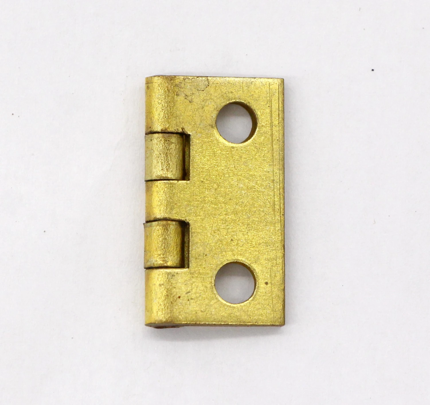 Set Of 10 Brass Finish 0.875 X 0.875 Cabinet Butt Hinges 7 Set Of 10 Brass Finish 0.875 X 0.875 Cabinet Butt Hinges - Image 5