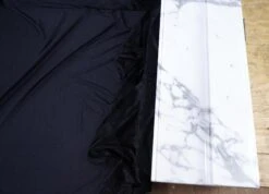 Solid Carved Block White & Gray Statuary Marble Mantel -OGT Sale Store n254081 06