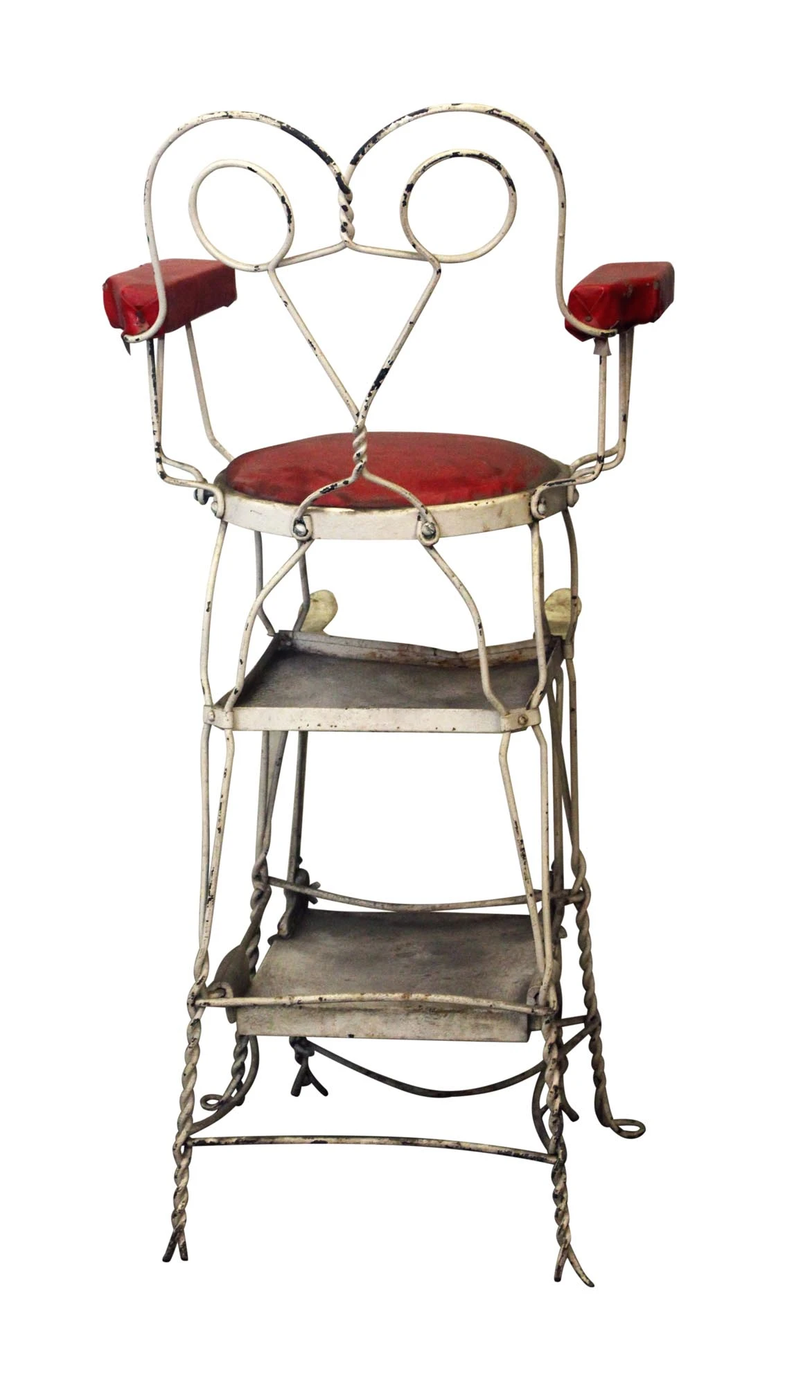 Antique Steel Shoe Polishing Tall Chair 9 Antique Steel Shoe Polishing Tall Chair - Image 7