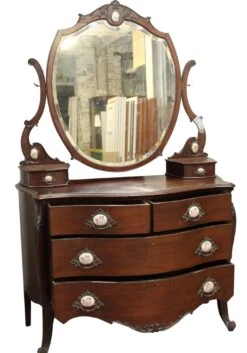 Queen Anne Mahogany Vanity Dresser 23 Queen Anne Mahogany Vanity Dresser -OGT Sale Store n254408 08
