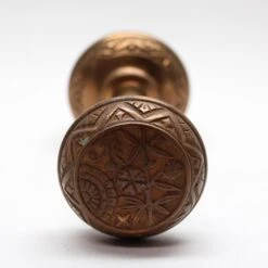 Antique 1880s Brass Vernacular Passage Door Knobs -OGT Sale Store n254957 04
