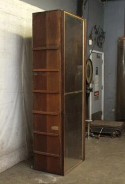 Tall Wood Built-in Cabinet With Glass Front 14 Tall Wood Built-in Cabinet With Glass Front -OGT Sale Store n255030 05