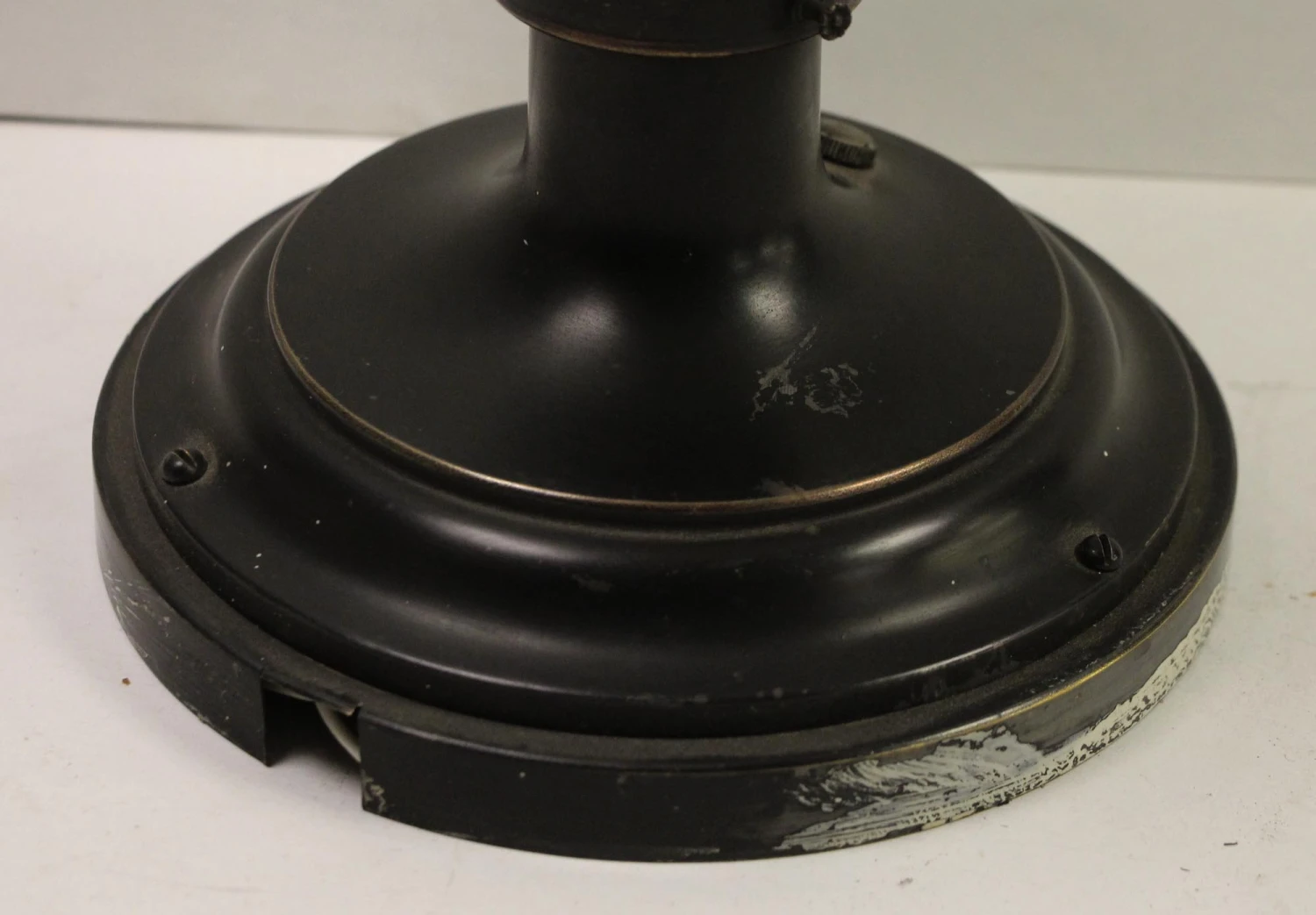 Vintage Traditional 8 In. White Milk Glass Black Fitter Semi Flush Mount 6 Vintage Traditional 8 In. White Milk Glass Black Fitter Semi Flush Mount - Image 4