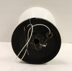 Vintage Traditional 8 In. White Milk Glass Black Fitter Semi Flush Mount 11 Vintage Traditional 8 In. White Milk Glass Black Fitter Semi Flush Mount -OGT Sale Store n255904 05