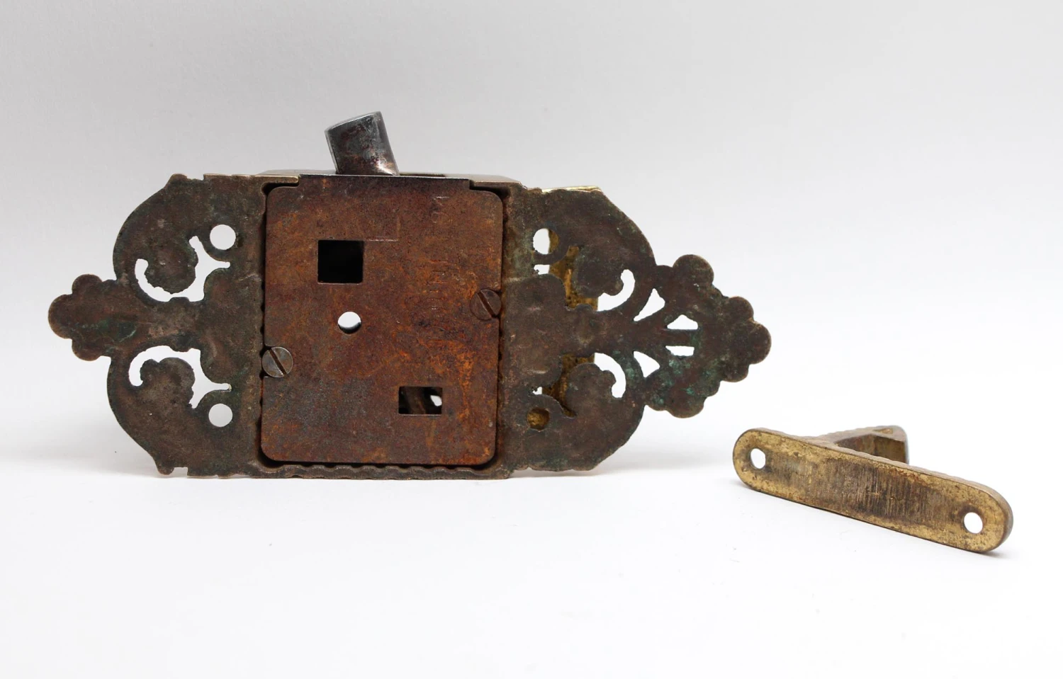 Oversized Complete Brass Ice Box Latch 7 Oversized Complete Brass Ice Box Latch - Image 5