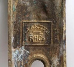 Antique Reading Bronze Mantua 8.75 In. Back Plate -OGT Sale Store n256227 04