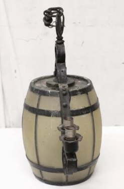 Pair Of Barrel Arts & Crafts Hanging Lanterns 14 Pair Of Barrel Arts & Crafts Hanging Lanterns -OGT Sale Store n256299 06