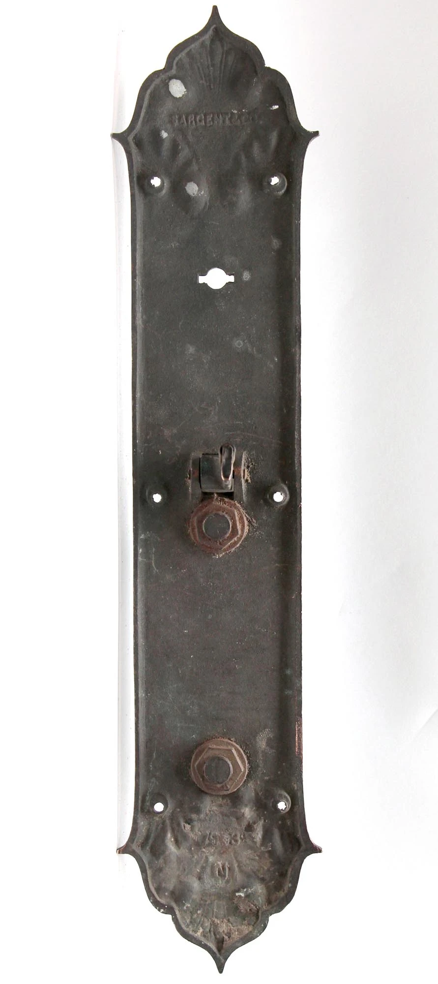 Antique Sargent 15.5 In. Romanesque Bronze Door Pull 7 Antique Sargent 15.5 In. Romanesque Bronze Door Pull - Image 5