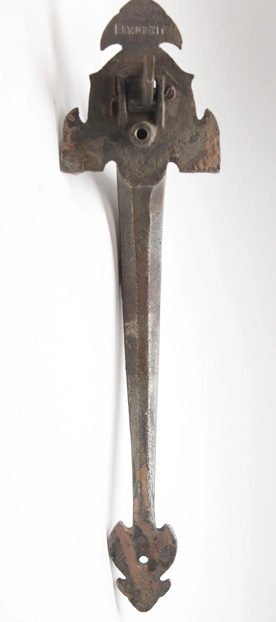 Antique Gothic 12 In. Nickeled Bronze Sargent Door Pull 7 Antique Gothic 12 In. Nickeled Bronze Sargent Door Pull - Image 5